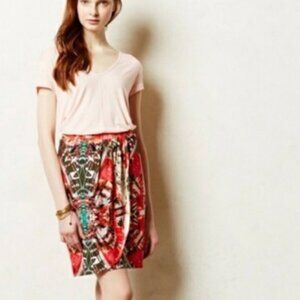 Anthropologie Maeve Ligeia Jersey Faux Wrap Skirt Small